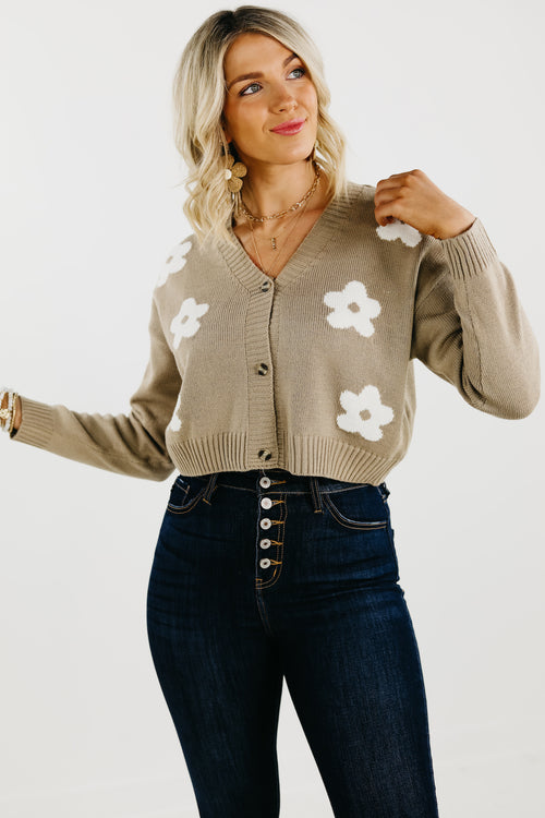 The Halle Floral Cropped Cardigan - FINAL SALE