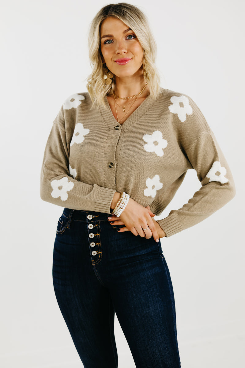 The Halle Floral Cropped Cardigan - FINAL SALE