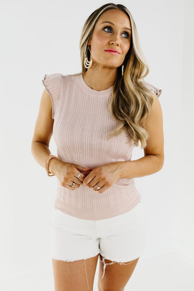 The Ingrid Flutter Sleeve Sweater Top - FINAL SALE