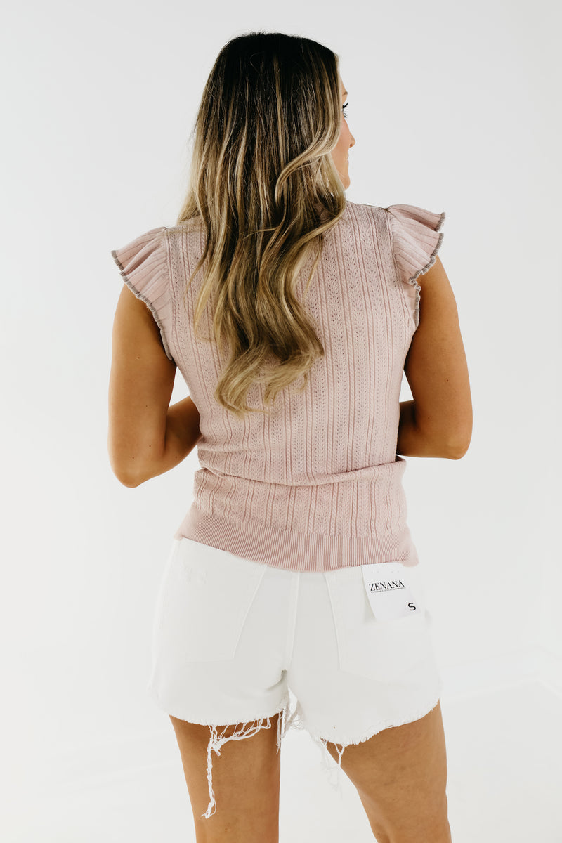 The Ingrid Flutter Sleeve Sweater Top - FINAL SALE