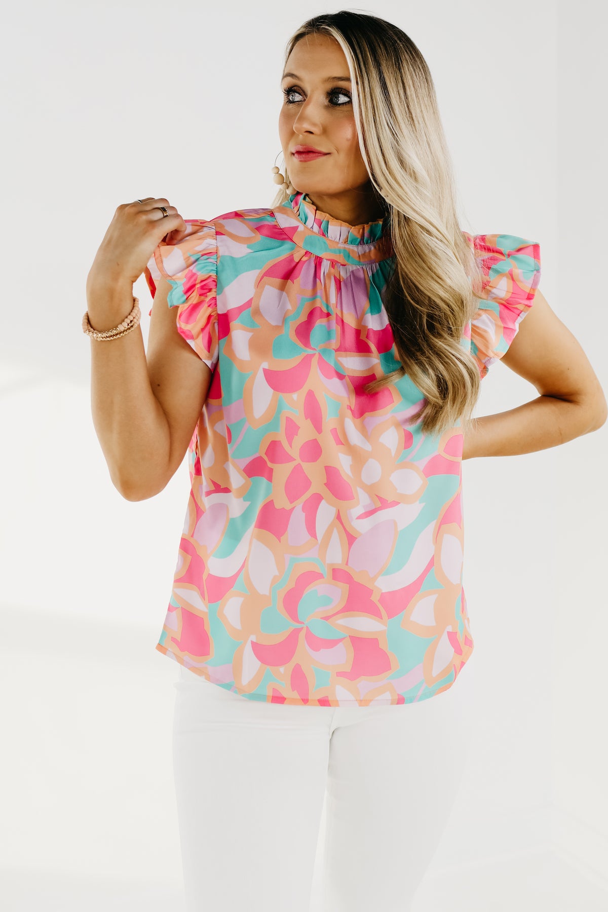 The Dana Flutter Sleeve Blouse - FINAL SALE