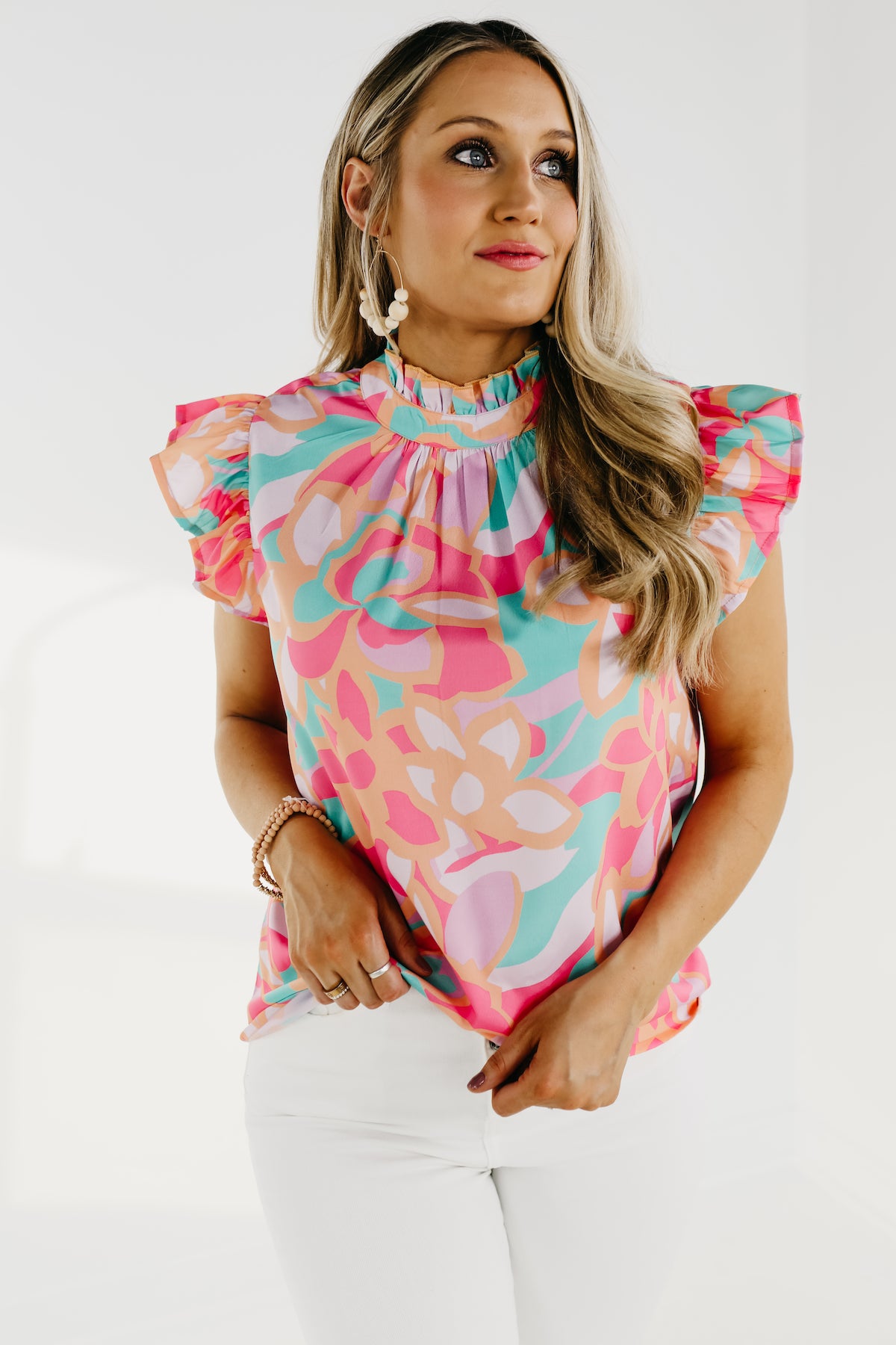 The Dana Flutter Sleeve Blouse - FINAL SALE