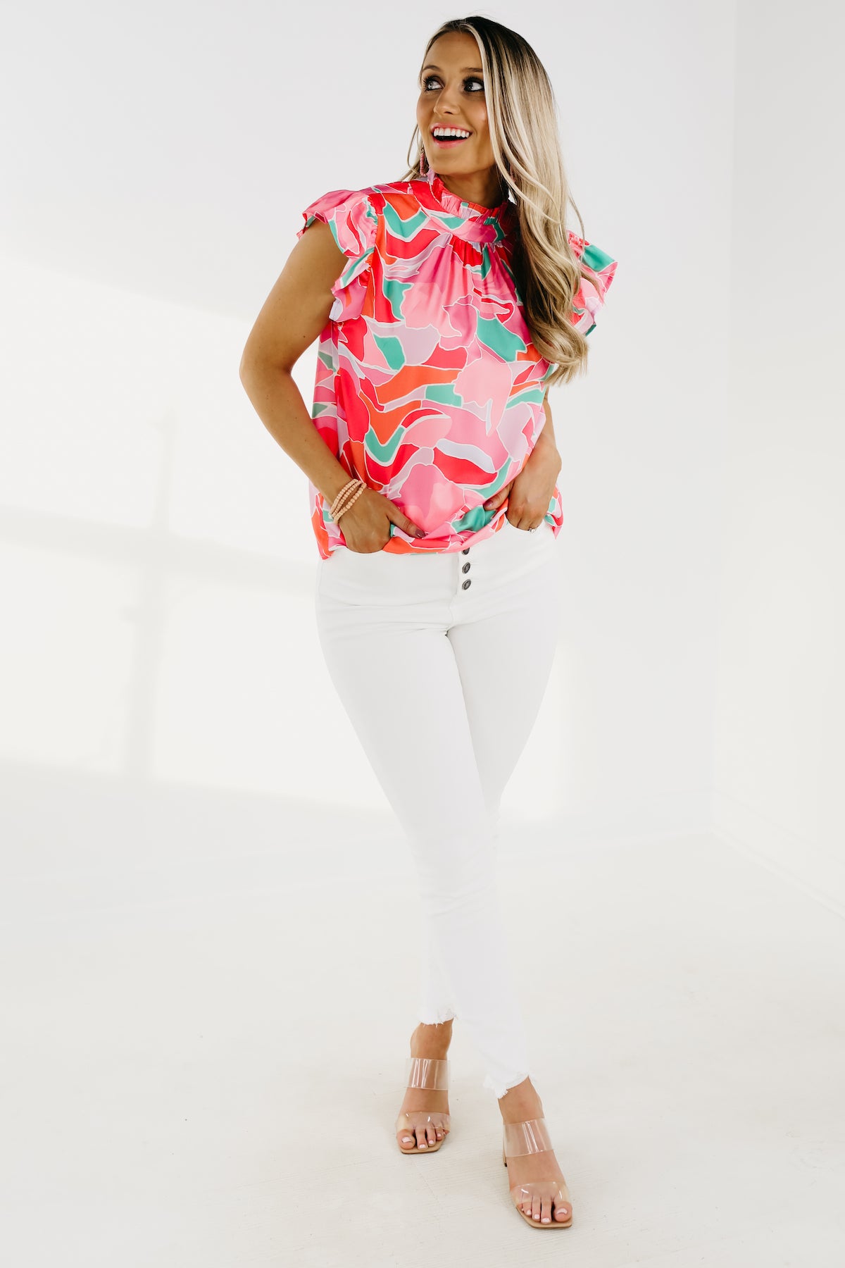 The Dana Flutter Sleeve Blouse - FINAL SALE