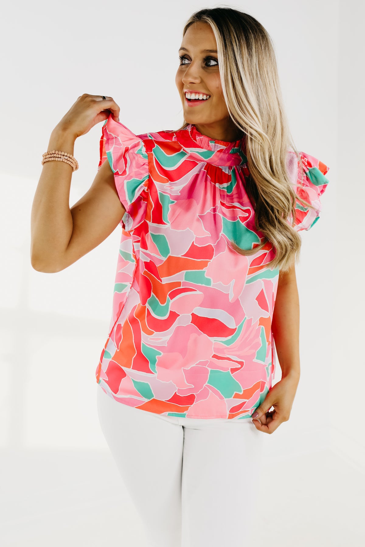 The Dana Flutter Sleeve Blouse - FINAL SALE