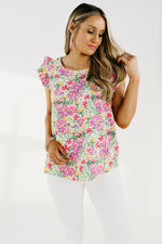 The Sariah Flutter Sleeve Floral Blouse - FINAL SALE