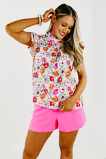 The Edward Floral Ruffle Sleeve Blouse - FINAL SALE