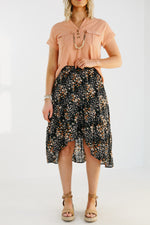 The Brayson High Low Floral Midi Skirt - FINAL SALE