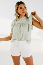 The Lennon Flutter Sleeve Swiss Dot Top - FINAL SALE