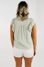 The Lennon Flutter Sleeve Swiss Dot Top - FINAL SALE