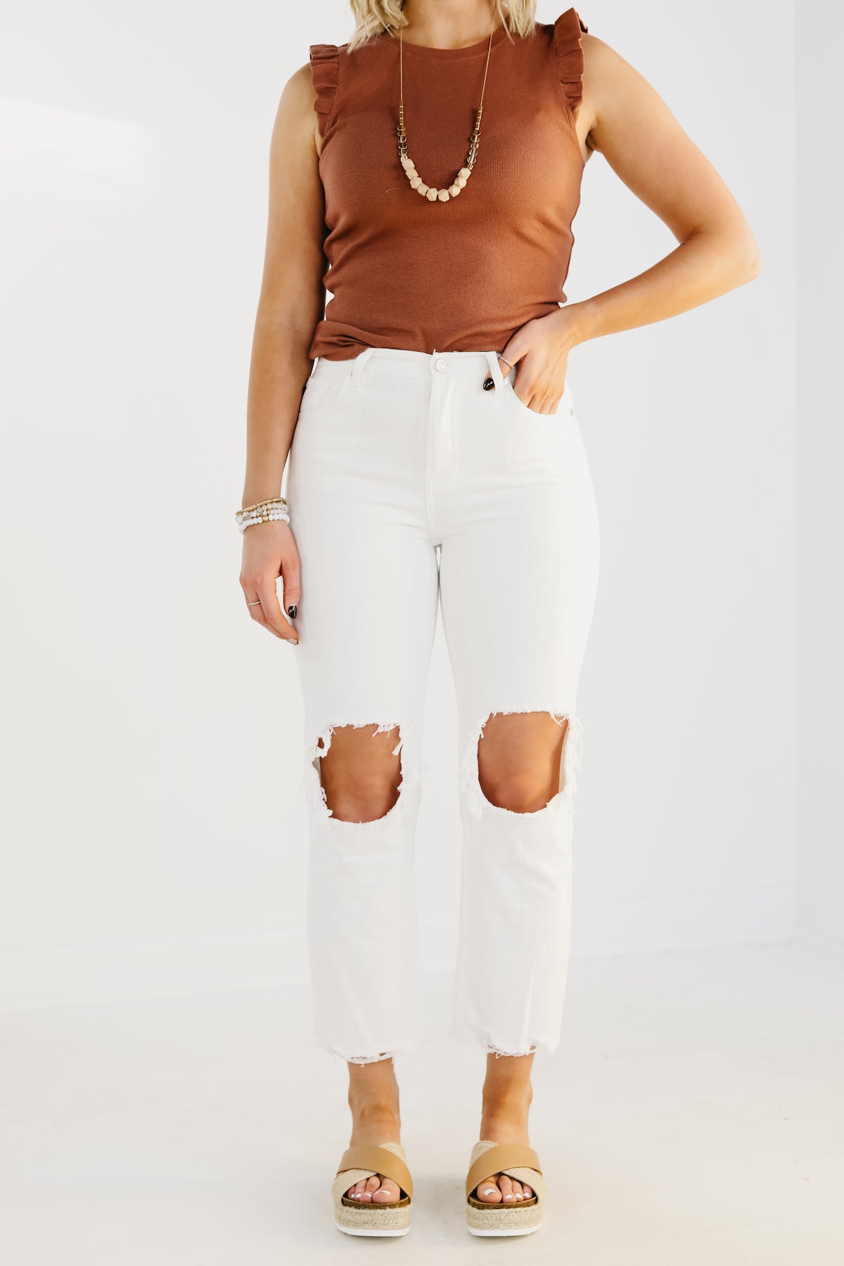 Kan Can Denim | 10" High Rise Straight Leg Jean - KC1709WT - FINAL SALE