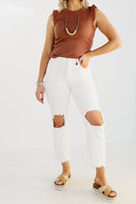 Kan Can Denim | 10" High Rise Straight Leg Jean - KC1709WT - FINAL SALE