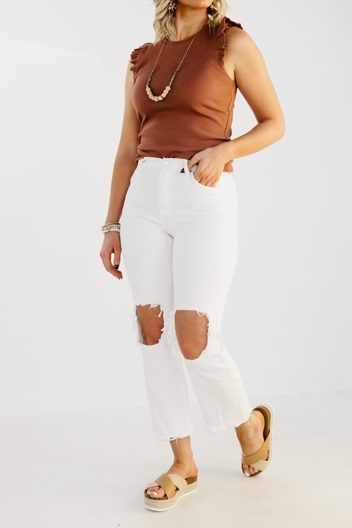 Kan Can Denim | 10" High Rise Straight Leg Jean - KC1709WT - FINAL SALE