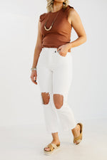 Kan Can Denim | 10" High Rise Straight Leg Jean - KC1709WT - FINAL SALE