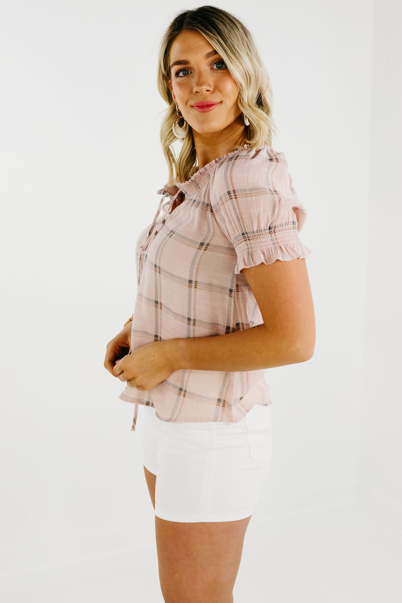 The Cohen Smocked Neck Top - FINAL SALE
