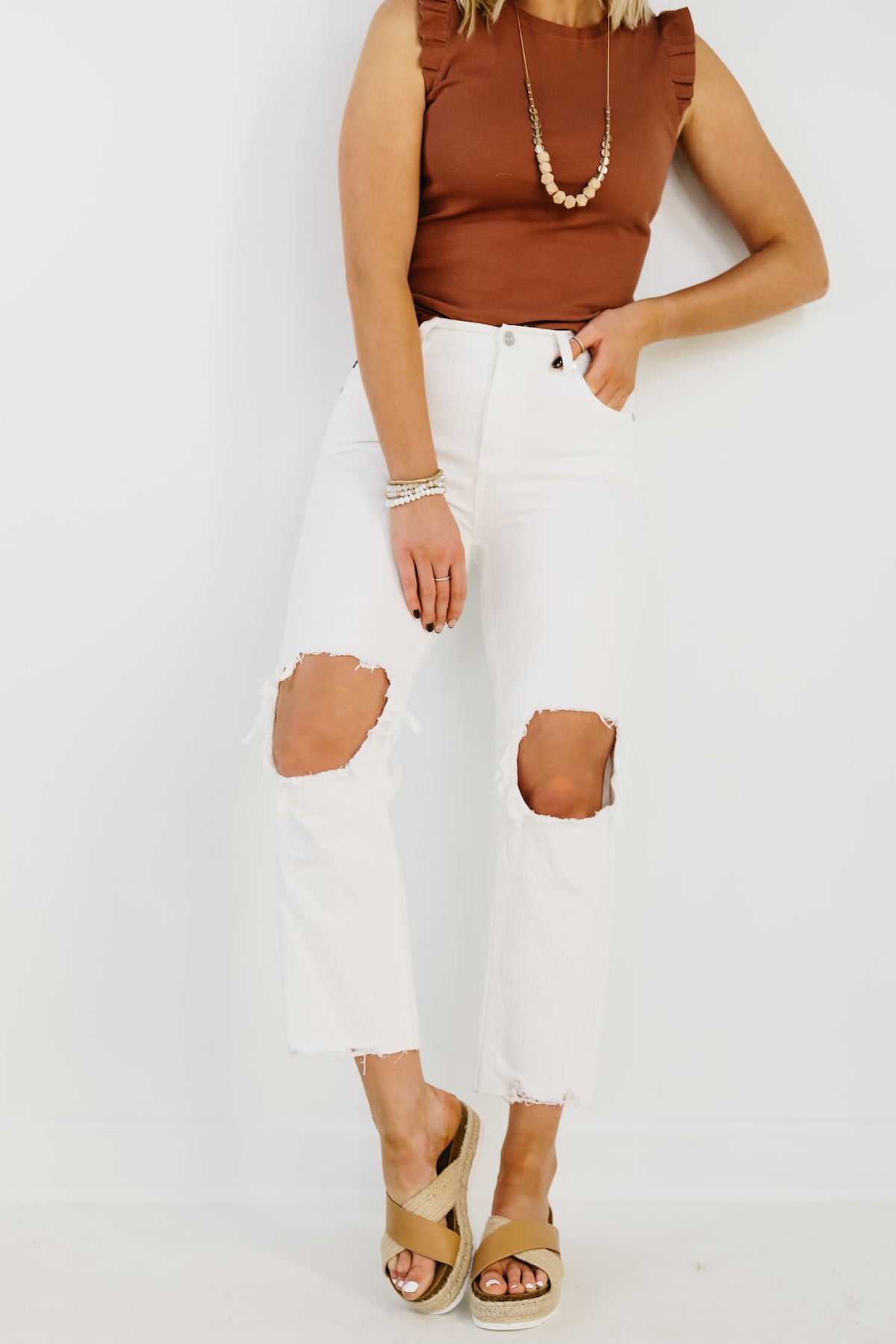 Kan Can Denim | 10" High Rise Straight Leg Jean - KC1709WT - FINAL SALE