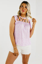 The Ayan Stripe Embroidered Top - FINAL SALE