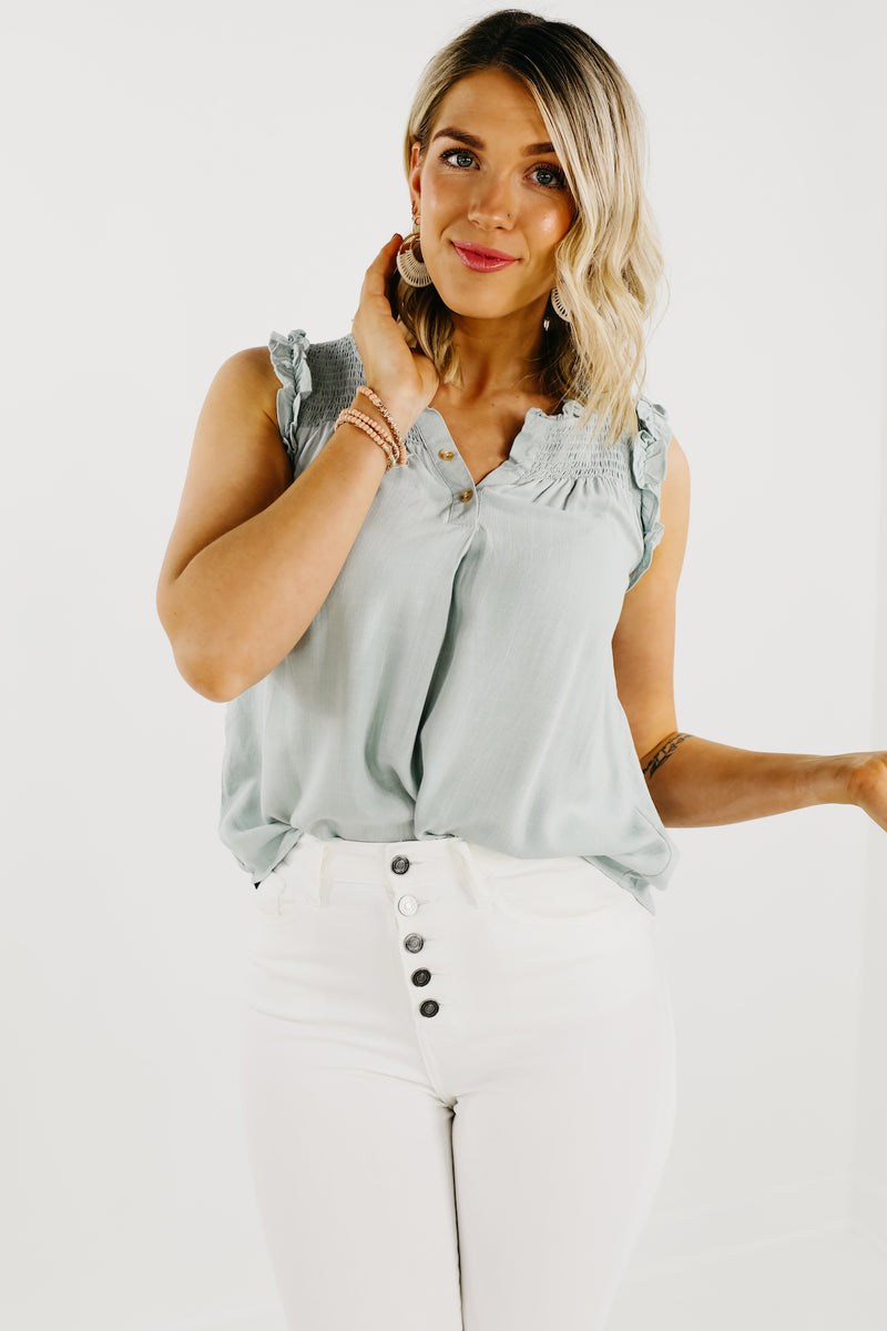 The Colette Ruched Sleeveless Top - FINAL SALE