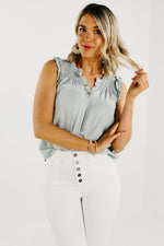 The Colette Ruched Sleeveless Top - FINAL SALE