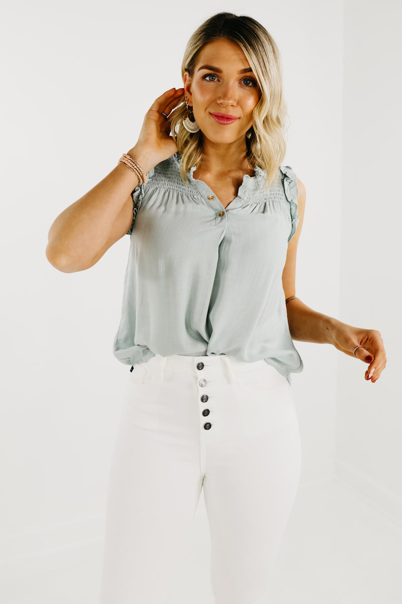 The Colette Ruched Sleeveless Top - FINAL SALE