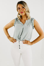 The Colette Ruched Sleeveless Top - FINAL SALE