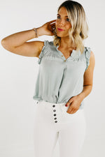 The Colette Ruched Sleeveless Top - FINAL SALE