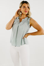 The Colette Ruched Sleeveless Top - FINAL SALE