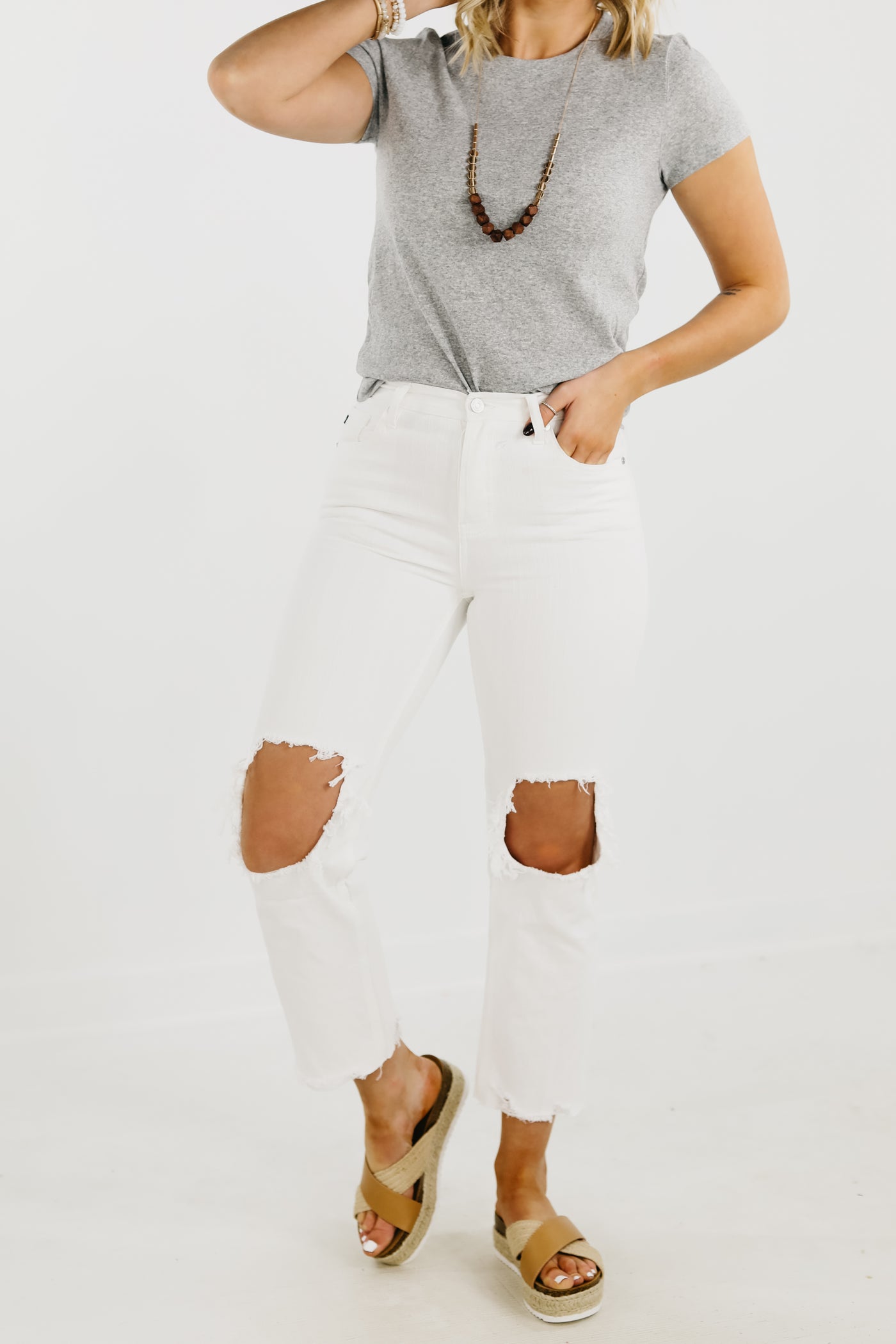Kan Can Denim | 10" High Rise Straight Leg Jean - KC1709WT - FINAL SALE