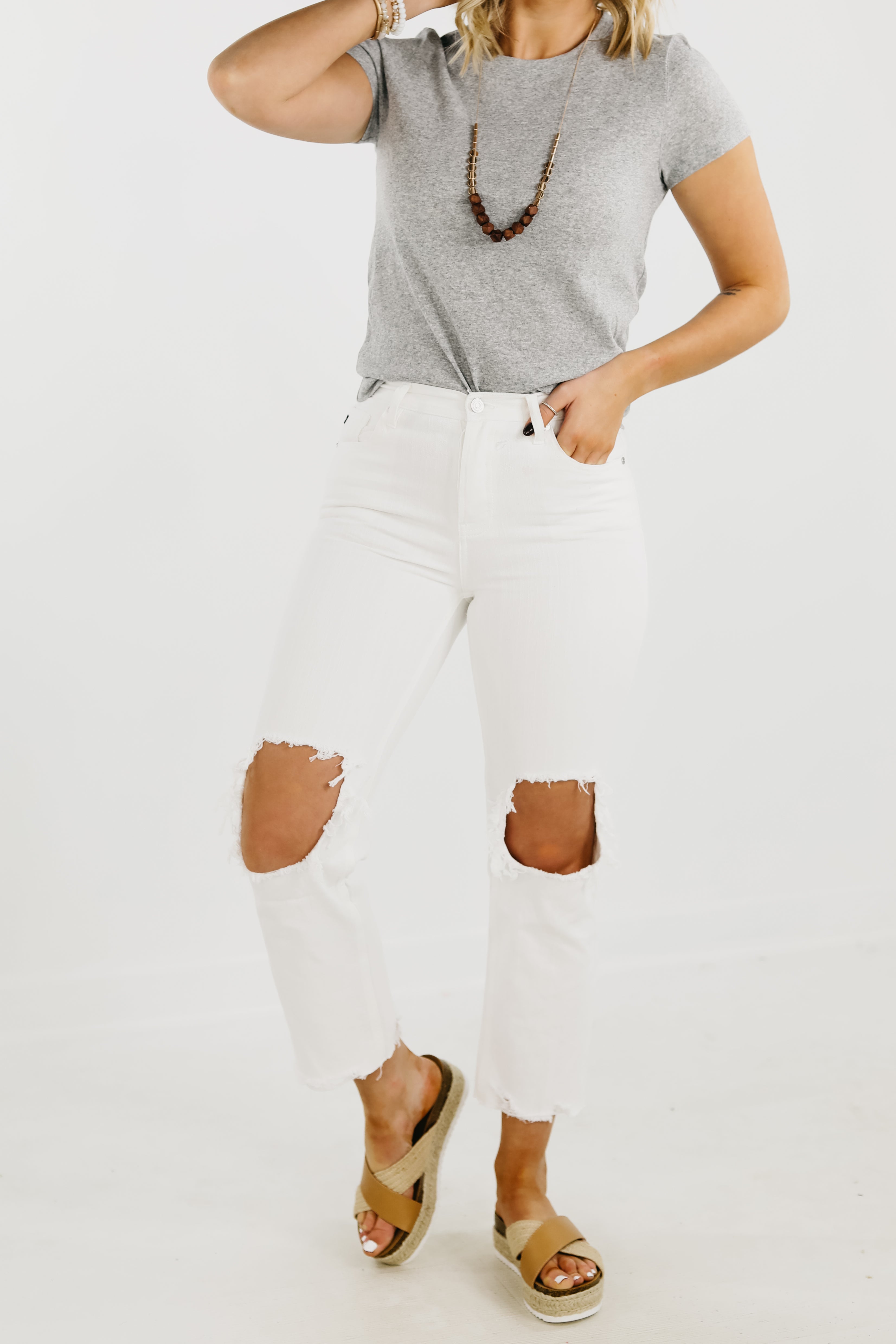 Kan Can Denim | 10" High Rise Straight Leg Jean - KC1709WT - FINAL SALE