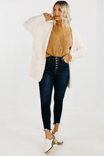 The Elsie Popcorn Cardigan - Taupe