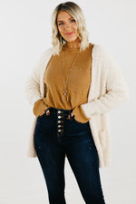 The Elsie Popcorn Cardigan - Taupe