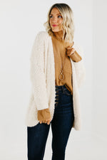The Elsie Popcorn Cardigan - Taupe
