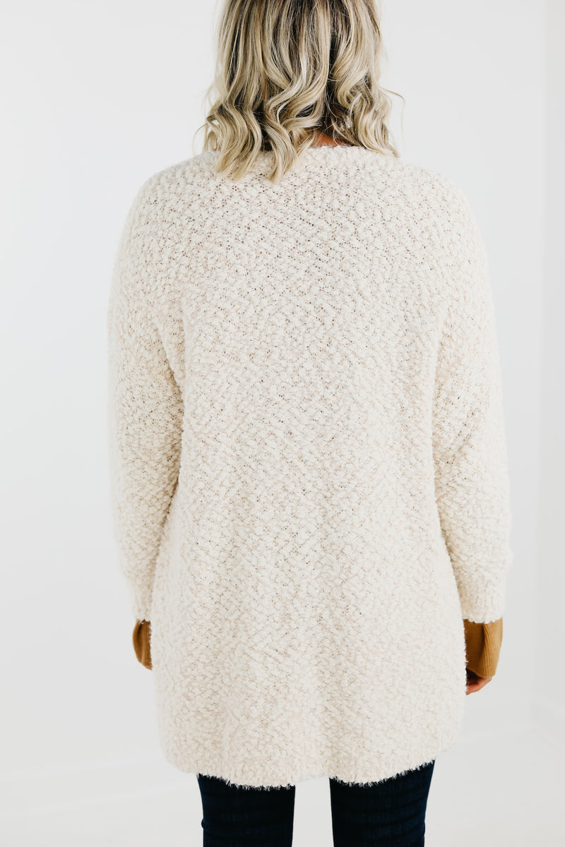 The Elsie Popcorn Cardigan - Taupe