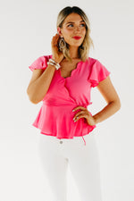 The Kairo Scalloped V Neck Blouse - FINAL SALE