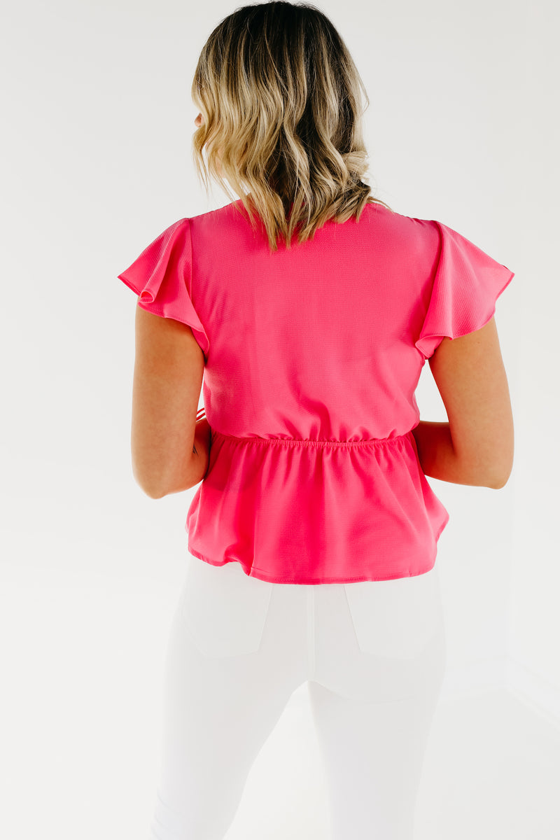 The Kairo Scalloped V Neck Blouse - FINAL SALE