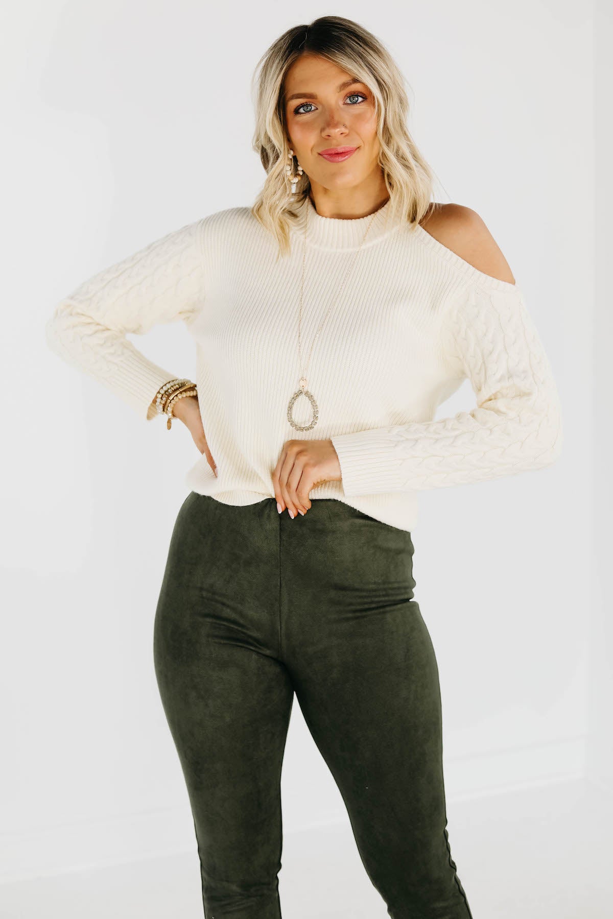 The Thorne Cold Shoulder Sweater FINAL SALE