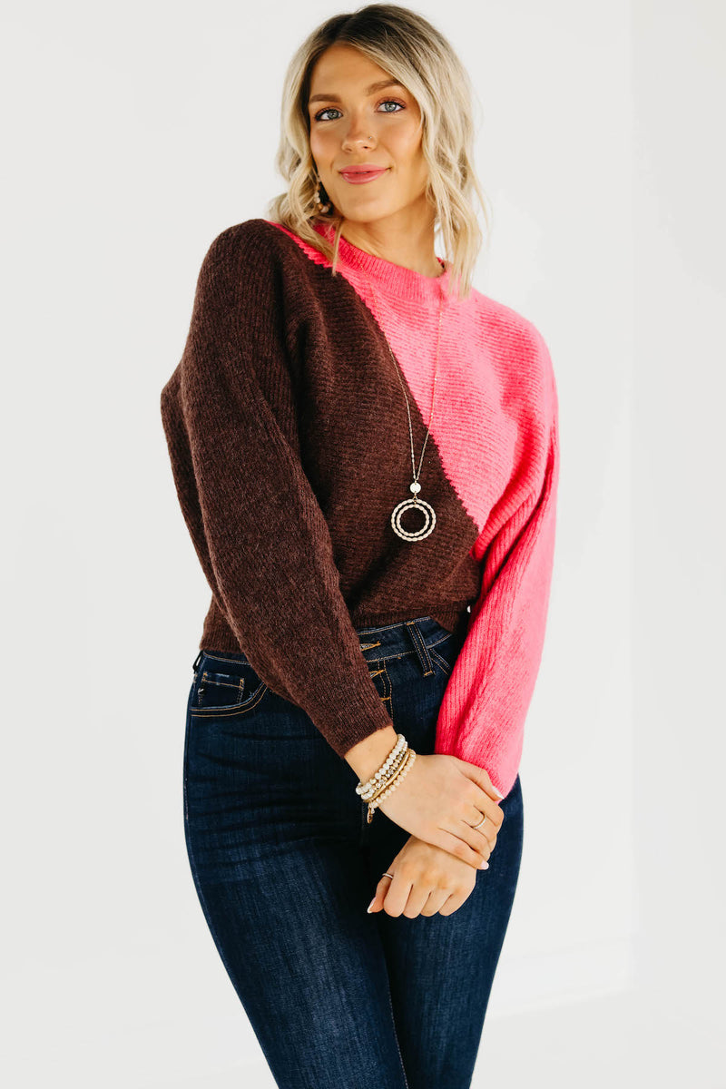 The Shabrie Wavy Color Block Sweater - FINAL SALE