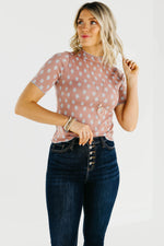 The Tuttle Floral Lettuce Trim Top - FINAL SALE