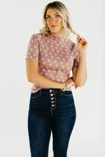 The Tuttle Floral Lettuce Trim Top - FINAL SALE