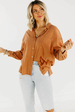 The Rosalyn Button Down Shirt - Tan - FINAL SALE