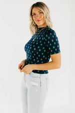The Tuttle Floral Lettuce Trim Top - FINAL SALE