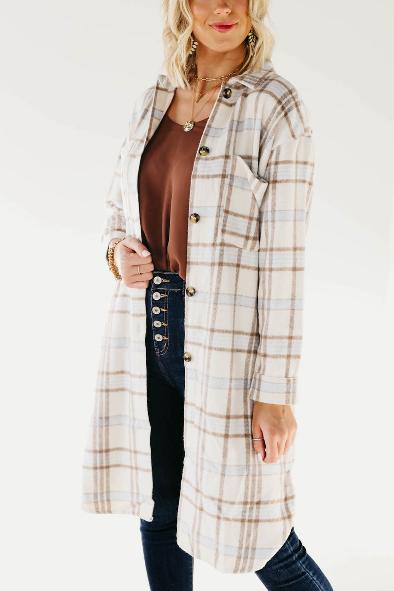 The Griffin Longline Plaid Shacket