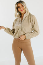 The Rikki High Neck Sherpa Jacket