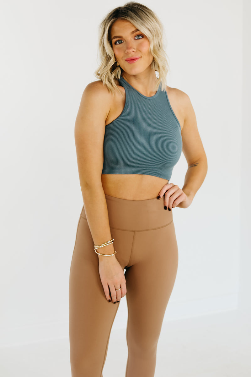 The Micah Ribbed Crop Tank Top - FINAL SALE
