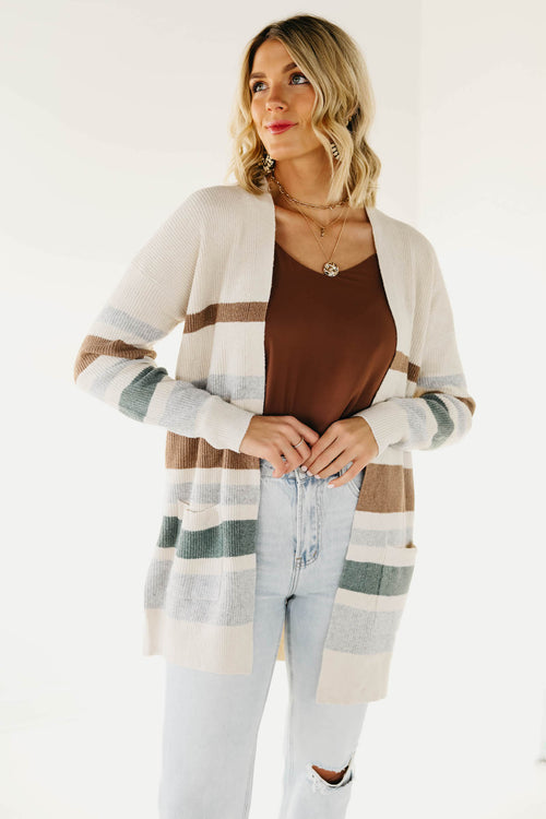 The Tesla Longline Striped Cardigan