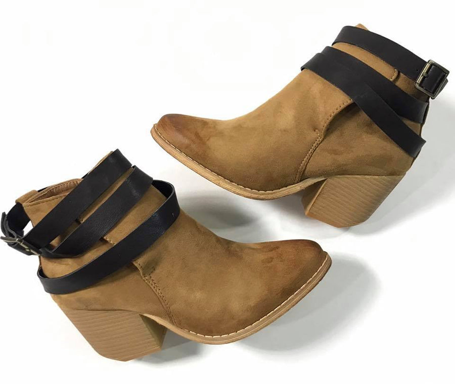 camel buckle bootie - MOD Boutique
