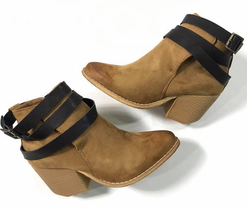 camel buckle bootie - MOD Boutique