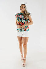 The Gianna Flutter Sleeve Top - FINAL SALE