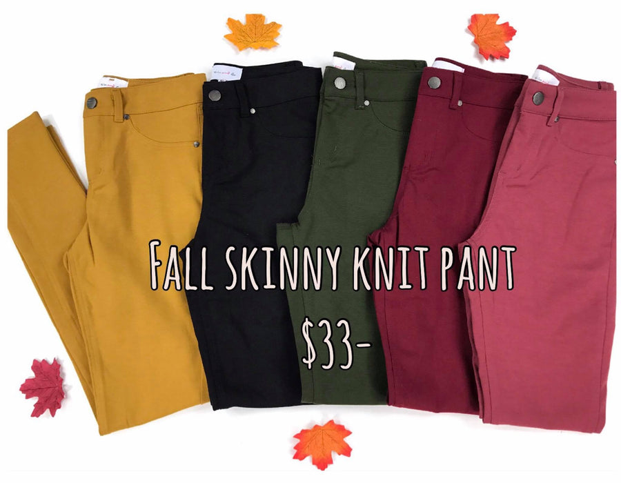 Fall 17' Skinny Knit Pants (5) - MOD Boutique