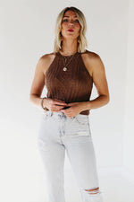 The Jase Cable Knit Halter Tank Top