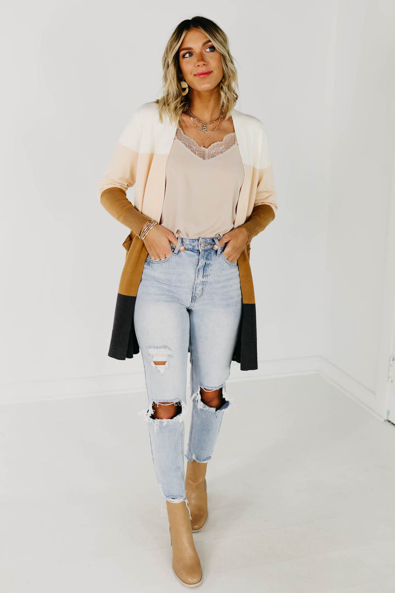 The Neapolitan Colorblock Cardigan - Multi
